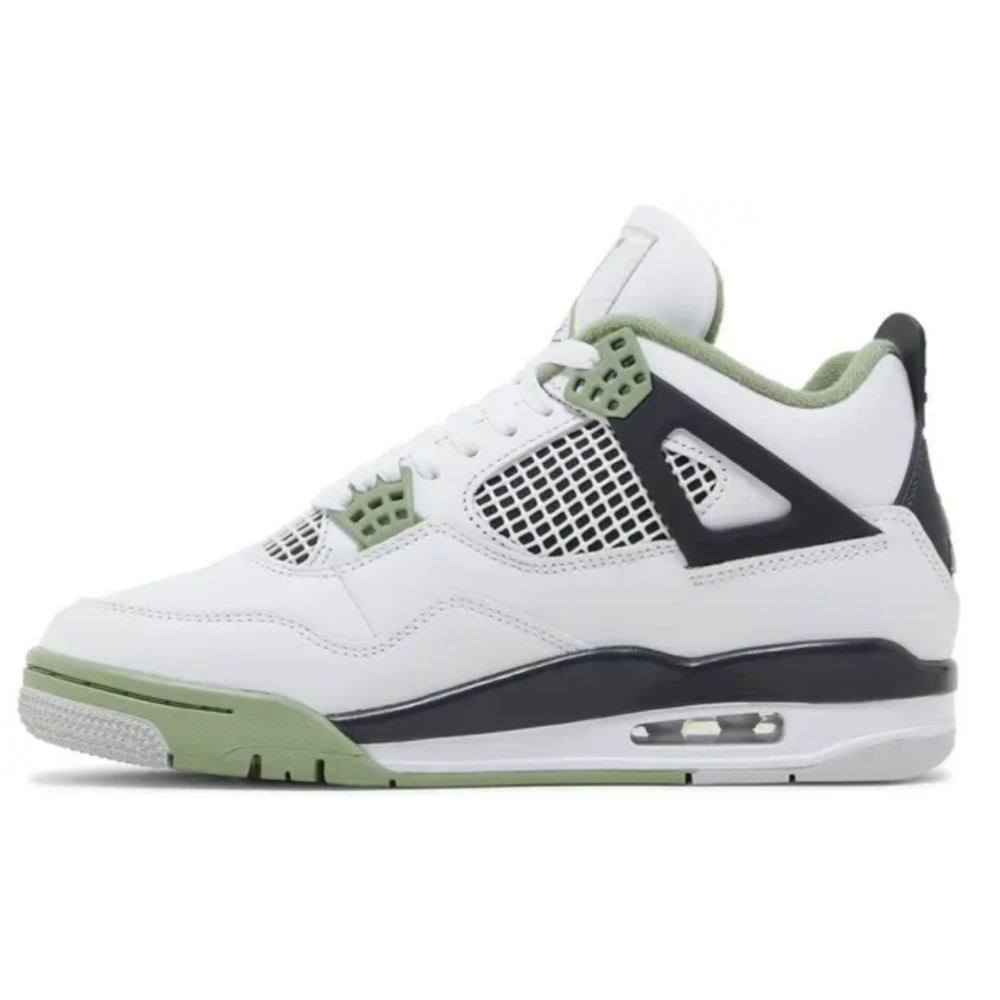 Nike Women’s White Black Light Green Retro Sneakers - Picture 10 of 12